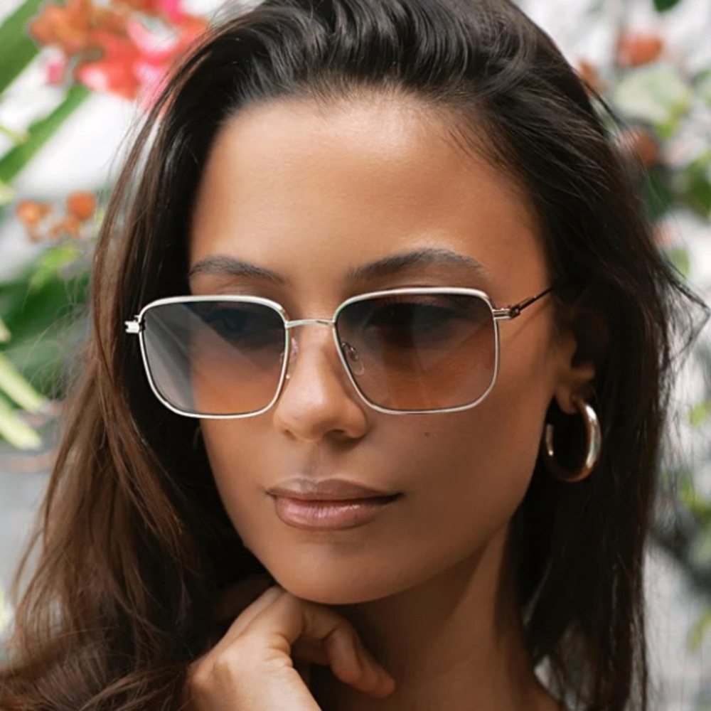NEW. Gold and Brown Sunglasses